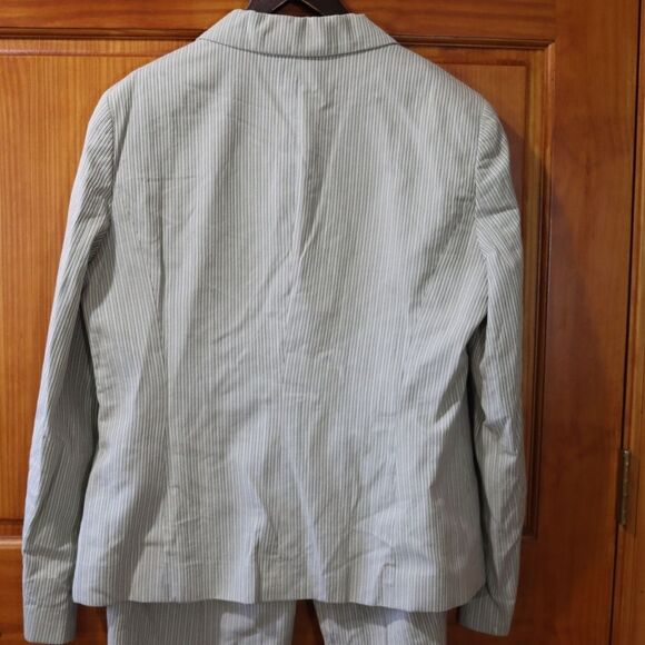 Berry Bicken Vintage Green Striped Pant Suit 12 - Picture 8 of 15